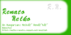 renato melko business card